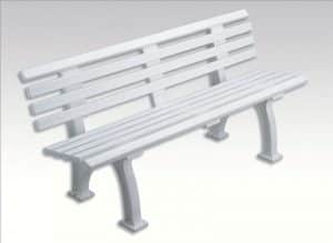 banc plastique blanc 1m50